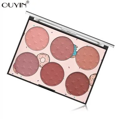 Six-color Natural Lasting Rouge blush Palette