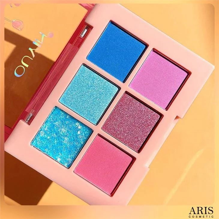 6 Colors Shimmer Glitter Pigment Eyeshadow Makeup Palette view 1