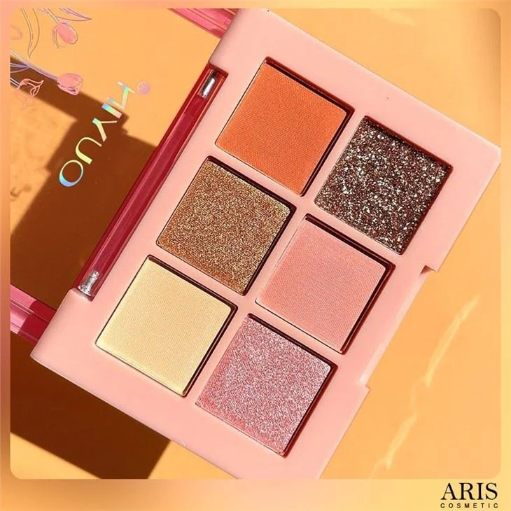 6 Colors Shimmer Glitter Pigment Eyeshadow Makeup Palette view 2