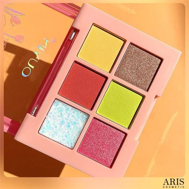6 Colors Shimmer Glitter Pigment Eyeshadow Makeup Palette view 3