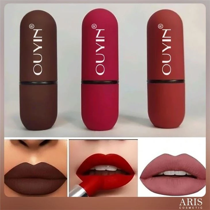 Colorful Ultra Matte Waterproof Lipstick Cosmetic view 2