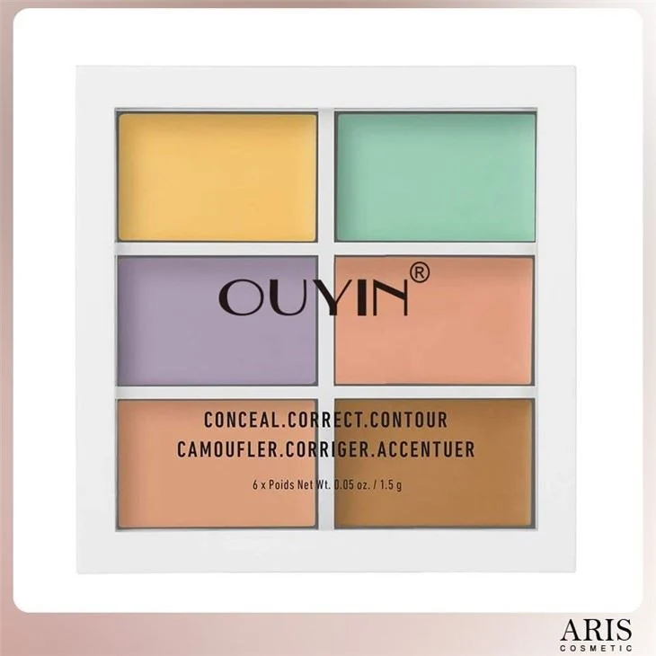 New 6 Color Cosmetics Cream Contour And Highlighting Makeup Kit Color Correcting Cream Concealer Camouflage Makeup Palette view 4
