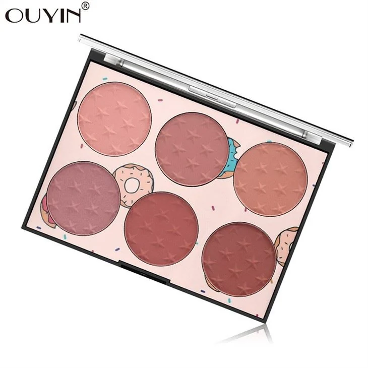 Six-color Natural Lasting Rouge blush Palette view 1