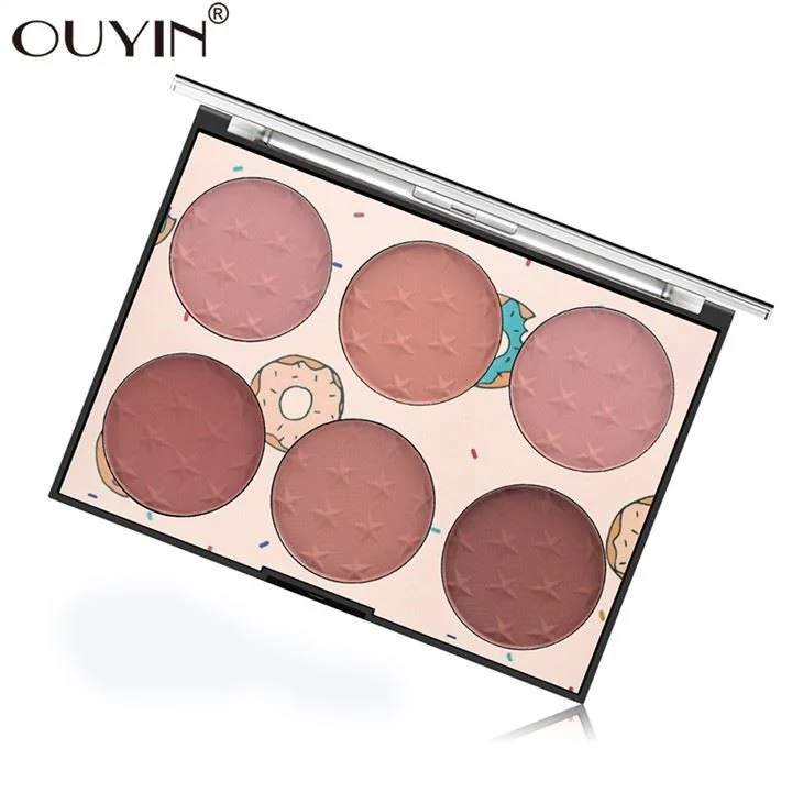 Six-color Natural Lasting Rouge blush Palette view 4